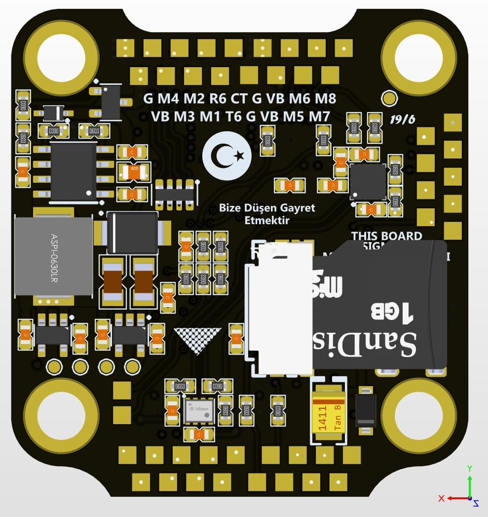 AbraPilot Nano first version drawing with SD card